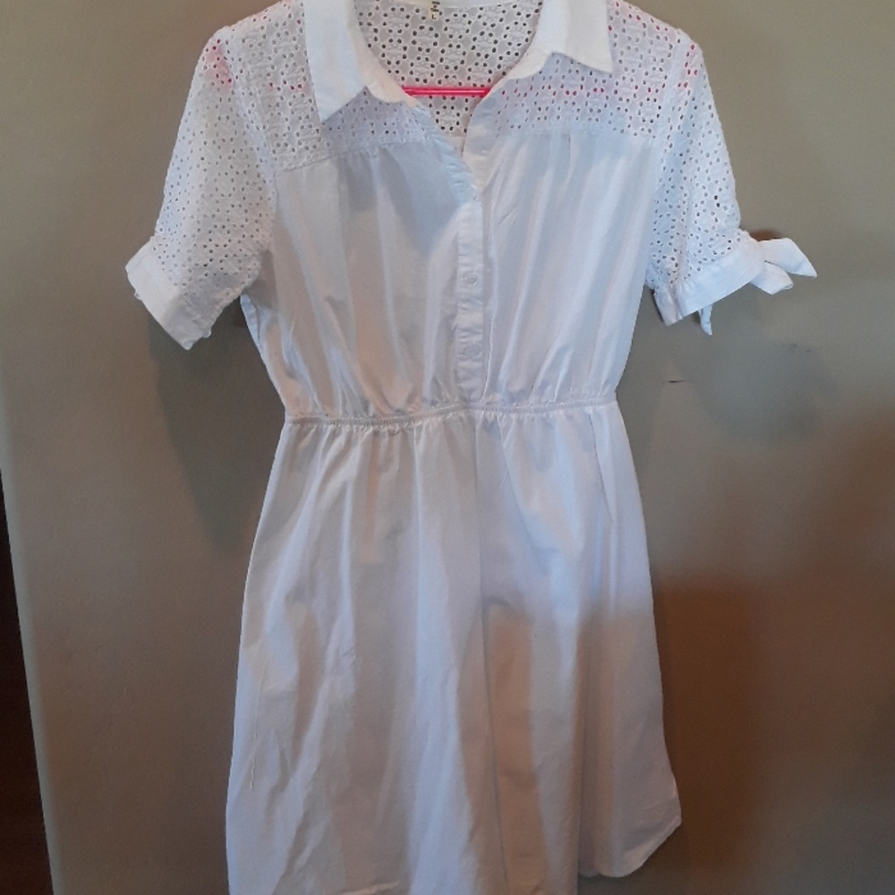 White Collared Dress